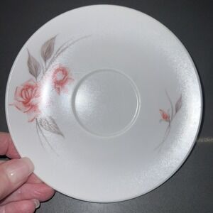 Roymac Melmac By Royalon Lot Of 6 Saucers Pink Flower #505